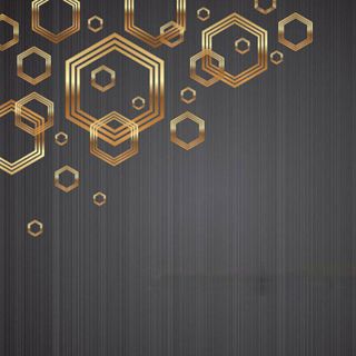 金色六边形时尚金属拉丝质感背景高清