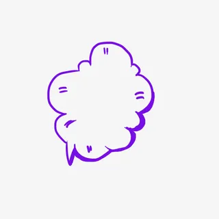 云型思考气泡免抠