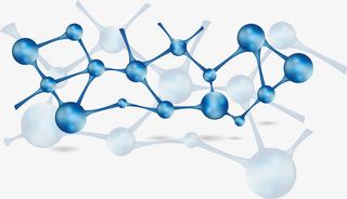 蓝色化学分子免抠