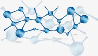 蓝色化学分子免抠