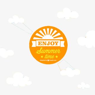 清新夏日假期背景矢量素材