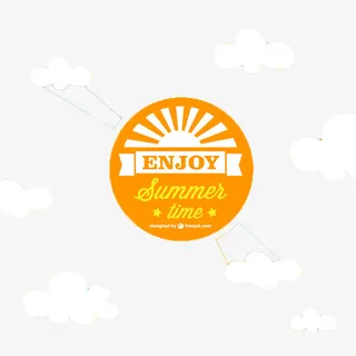 清新夏日假期背景矢量素材