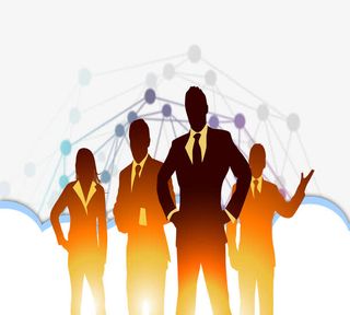 招聘用渐变人物免抠