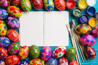 复活节美丽彩蛋背景高清