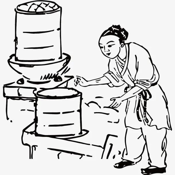 古代生活蒸馒头场景图免抠png免抠