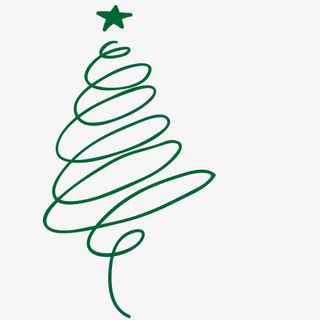 圣诞树 简笔画 漂浮 卡通 可免抠