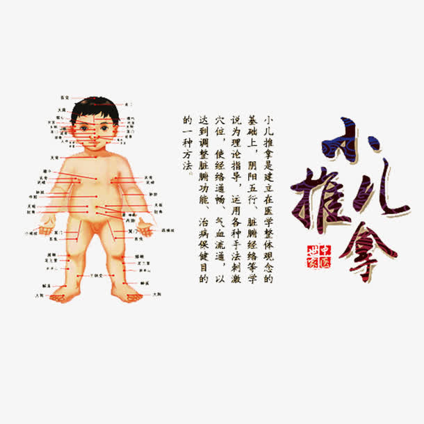 小儿推拿展板免抠