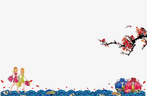 中国风梅花免抠