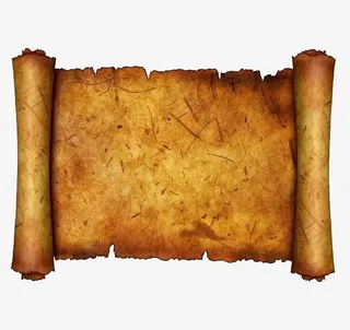 外国古代书卷素材免抠