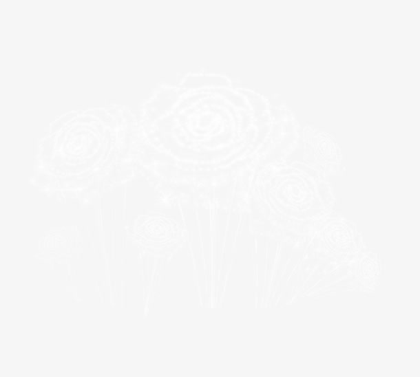 白色中国风花纹海报免抠