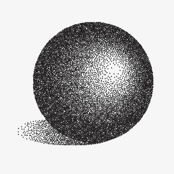 矢量黑色球免抠