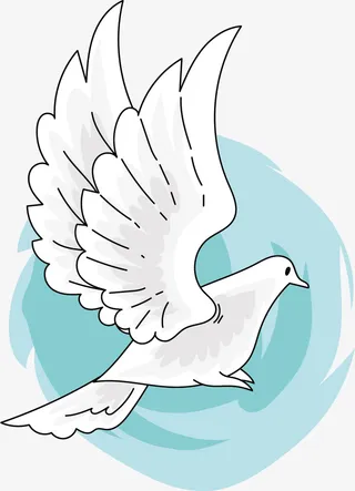 振翅高飞的矢量白鸽免抠