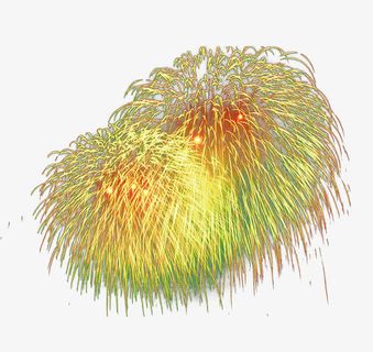 两朵炸开的烟花免抠