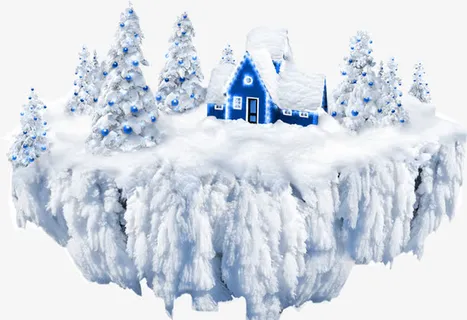 冰雪奇缘圣诞店铺装修素材免抠