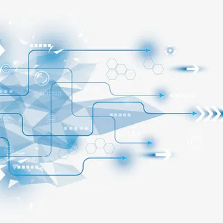 矢量科技图案和箭头免抠