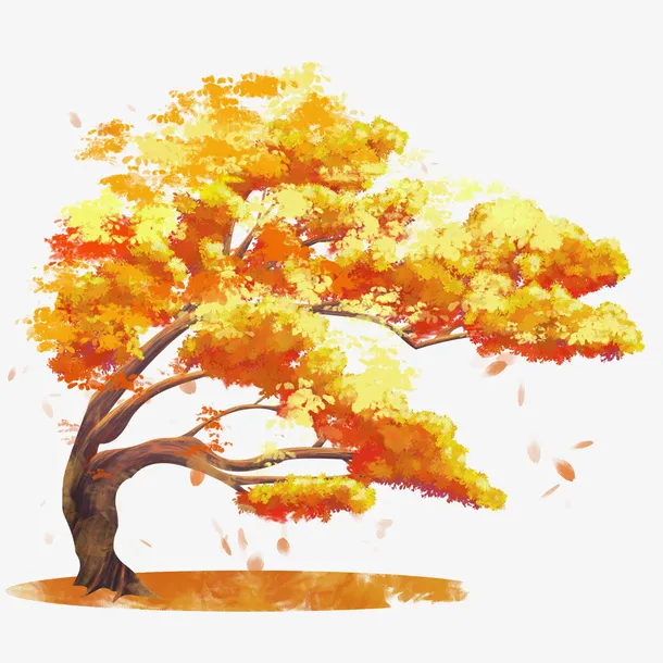 秋天枫树落叶元素免抠