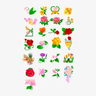 粉色荷花矢量图免抠