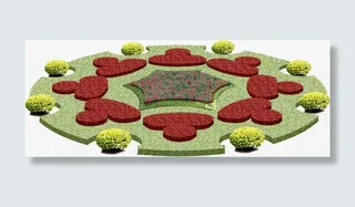 花圃花坛园艺免抠