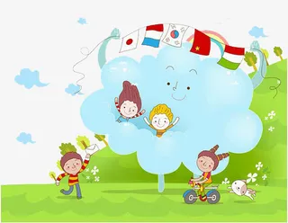 孩子在云里免抠