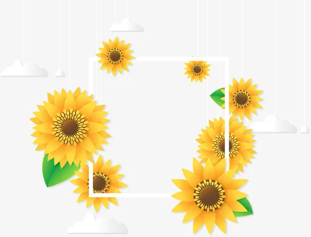 春暖花开菊花装饰免抠