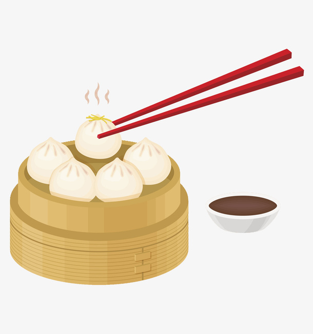卡通一屉包子免抠图免抠
