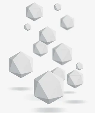 矢量手绘立体几何形免抠