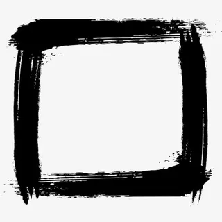 简约泼墨框免抠