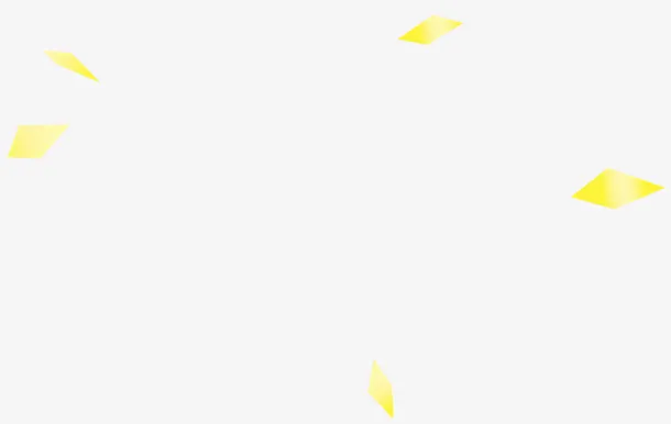 黄色几何漂浮素材免抠