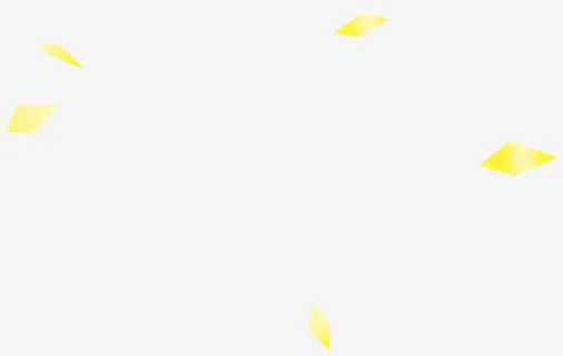 黄色几何漂浮素材免抠