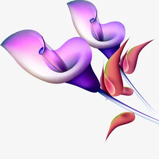 诱惑紫色花朵免抠