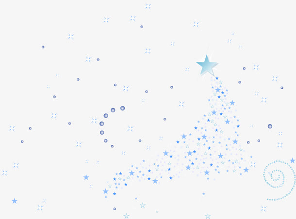 小清新蓝色星光免抠