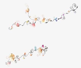 漂浮花瓣气泡简洁大方免抠