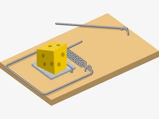 引诱老鼠的奶酪和老鼠夹免抠