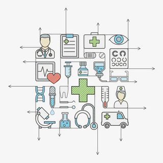 卡通手绘医疗图标免抠