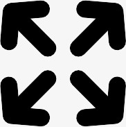 四个箭头Universal-Line-icons免抠