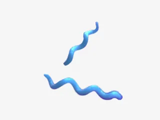 卡通蓝色病毒元素免抠