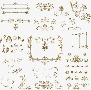 复古欧式花纹免抠