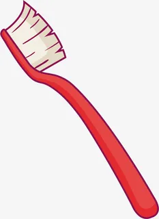 简约红色牙刷免抠