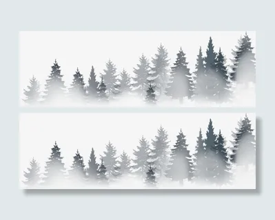 水墨风小树林免抠 水墨风小树林免抠