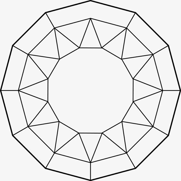 手指钻石线条矢量图免抠