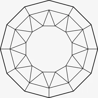 手指钻石线条矢量图免抠