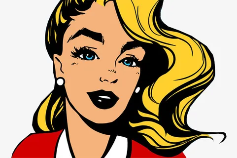 复古插图人物波普风免抠