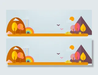 扁平彩色卡通背景高清