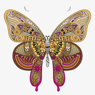 森林系手绘蝴蝶免抠