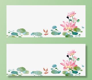 二十四节气之立夏手绘荷叶荷花主免抠手绘/卡通手绘元素