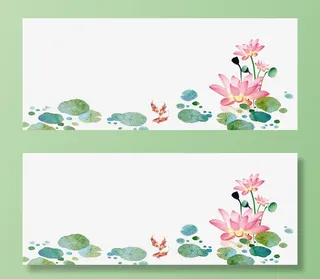 二十四节气之立夏手绘荷叶荷花主免抠手绘/卡通手绘元素