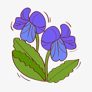 蓝色蝴蝶兰免抠