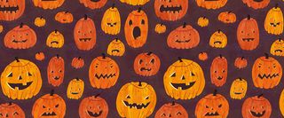 万圣节南瓜卡通banner背景高清