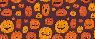 万圣节南瓜卡通banner背景高清