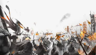 烽火狼烟水墨素材图免抠